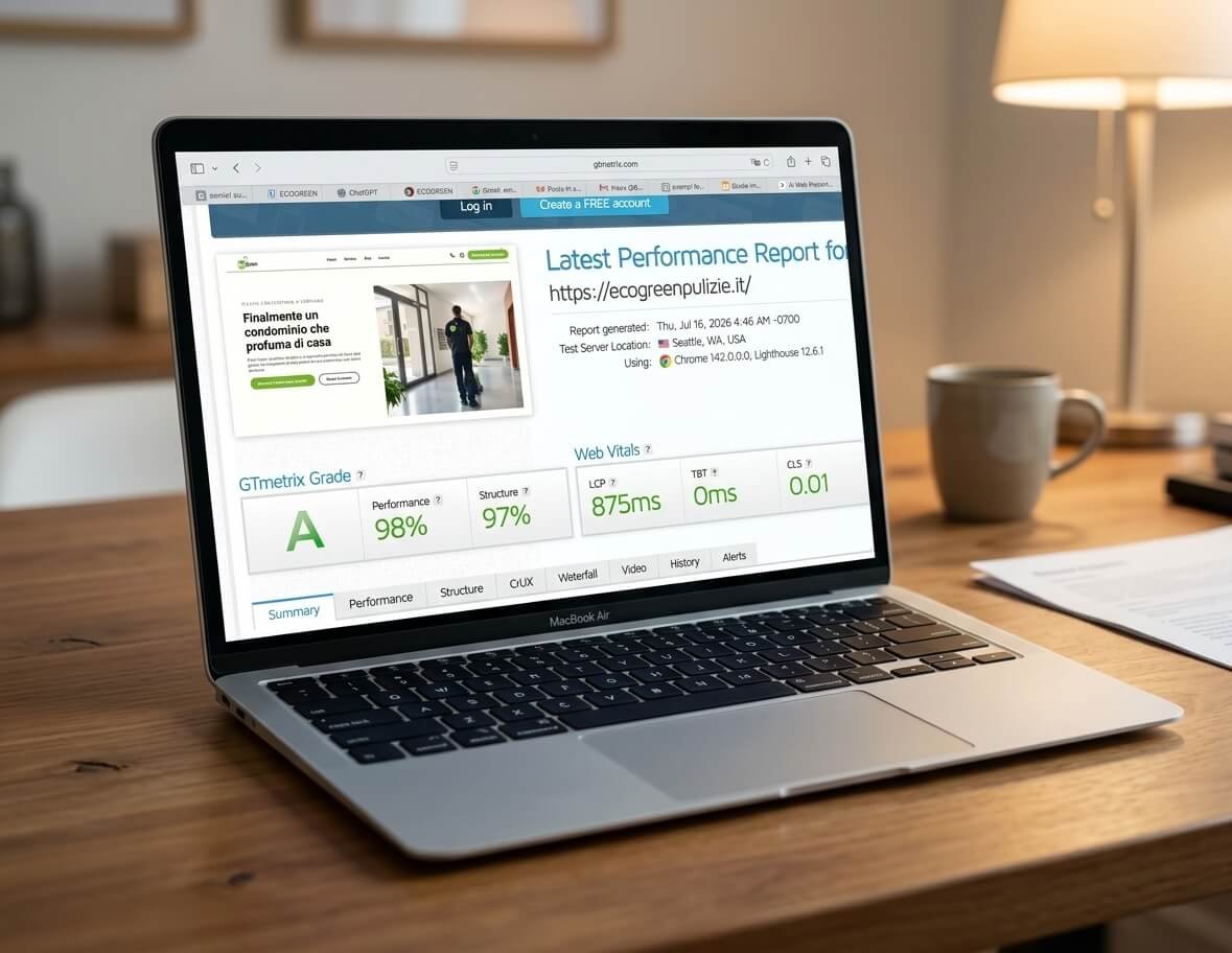 performance sito web